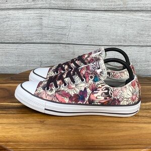 Converse Chuck Taylor All Star Ox Daybreak Floral Pink Skulls Shoes Women Size 8